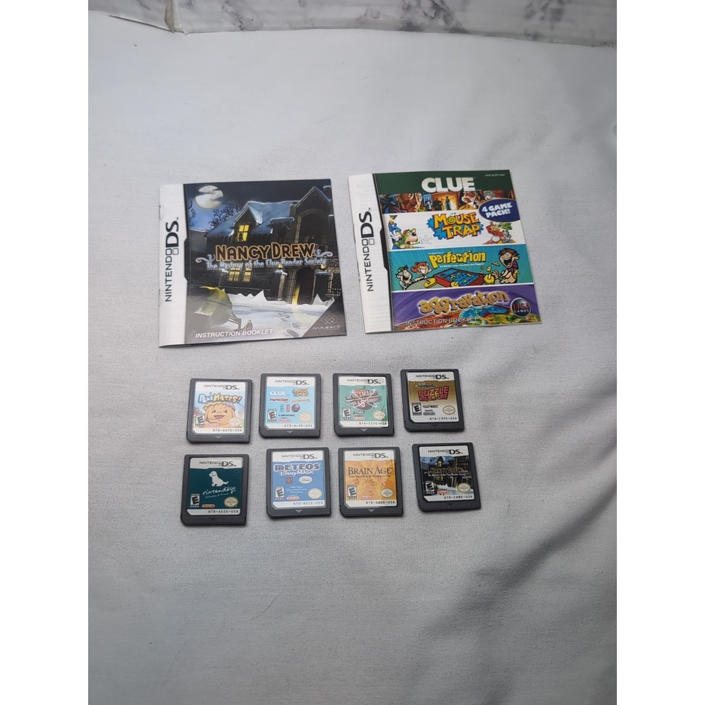 8x Nintendo DS Games Kids Girls Boys Learning Puzzles Mystery Board Games WORKS